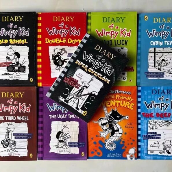 8-Books-set-1-8-9-16-English-Diary-of-A-Wimpy-Kid-Comic-Novel-Storybook-3