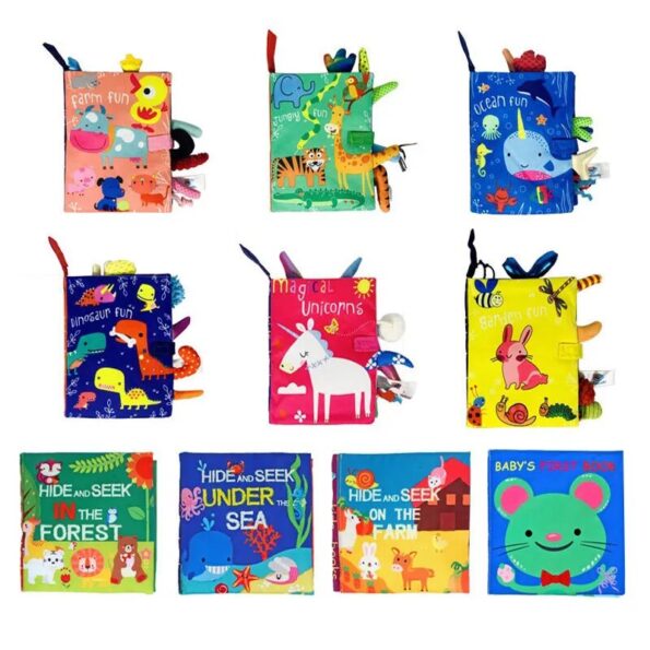 Hot-Sale-0-36Month-Baby-Early-Learning-Educate-Toy-Tail-Cloth-Book-Parent-child-Interactive-Sound